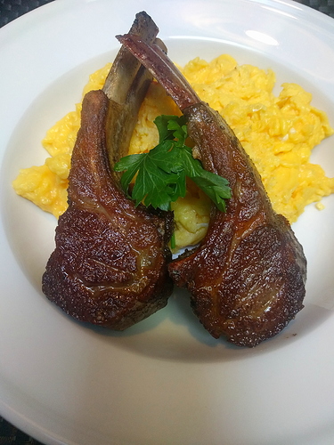 lamb and eggs