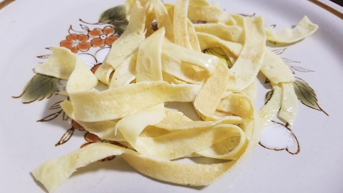 Carl's bzoodles eaten with butter and salt