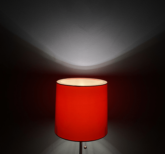 RedLampshadeLightBlueWall