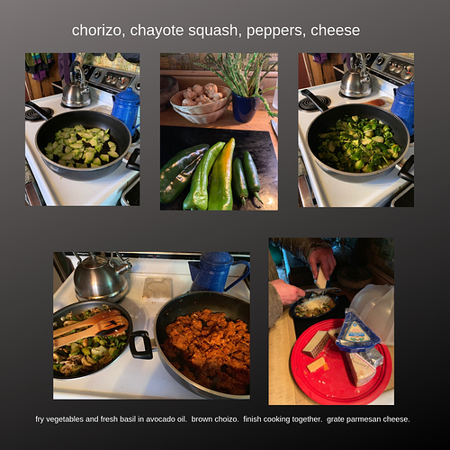 chorizo, chayote squash, peppers, cheese.jpg