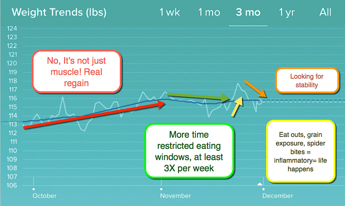 Oct Nov weight trendline 2 causes