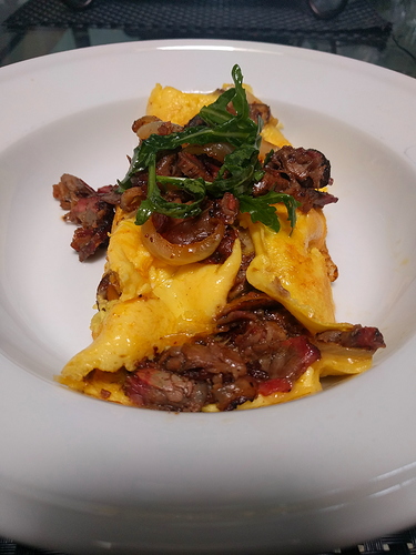 smoked beef omelette